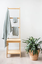 Load image into Gallery viewer, Linen waffle towel set in Sage Green