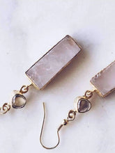 Load image into Gallery viewer, Vayu Rose Quartz Earrings
