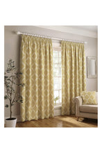 Load image into Gallery viewer, Paoletti Olivia Pencil Pleat Curtains (Citrus Yellow) (46in x 54in)