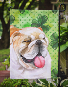 11 x 15 1/2 in. Polyester English Bulldog St Patrick's Garden Flag 2-Sided 2-Ply