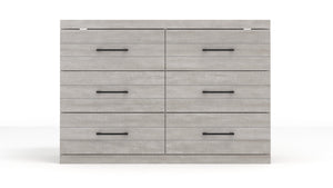 Hamsper 6-Drawer Dusty Gray Oak Dresser