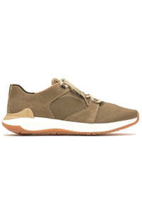 Mens Felix Leather Trainers - Olive