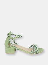 Load image into Gallery viewer, Candance Green Block Heel Sandal