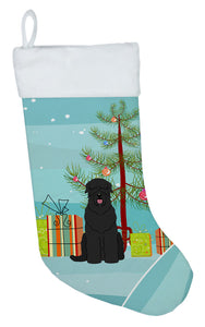 Merry Christmas Tree Black Russian Terrier Christmas Stocking