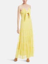 Load image into Gallery viewer, Yellow Tie Tiered Maxi Dress