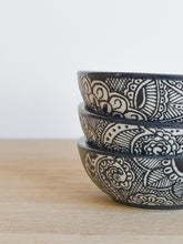 Load image into Gallery viewer, Talavera Style Small Bowl - Black