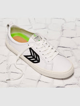 Load image into Gallery viewer, CATIBA Low Off White Leather Black Logo Sneaker Women