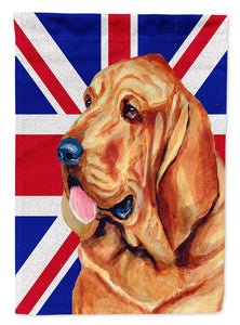 Bloodhound With English Union Jack British Flag Garden Flag 2-Sided 2-Ply