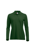 Load image into Gallery viewer, Womens/Ladies Classic Marion Long-Sleeved Polo T-Shirt - Bottle Green