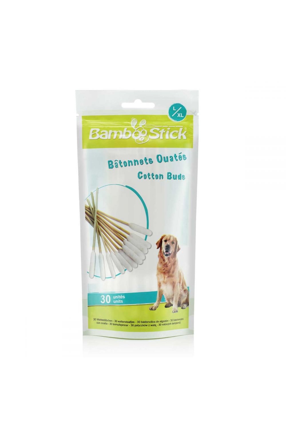 BambooStick Pet Cotton Buds (Pack Of 30) (May Vary) (Small)