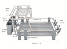 Load image into Gallery viewer, Deluxe Aluminum Dish Drying Rack