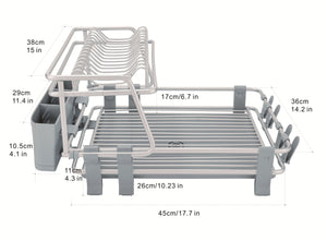 Deluxe Aluminum Dish Drying Rack