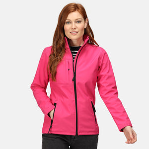 Regatta Professional Womens/Ladies Octagon II Waterproof Softshell Jacket (Hot Pink/Black)