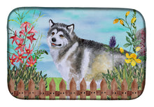 Load image into Gallery viewer, 14 in x 21 in Alaskan Malamute Spring Dish Drying Mat