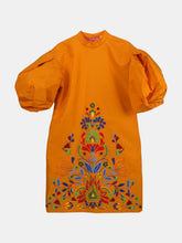 Load image into Gallery viewer, Carolina Herrera Women&#39;s Orange Dramatic Sleeve EMP Shift Dress