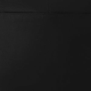 Black Oversized Zip Top Leather Hobo Bag | Bxayy
