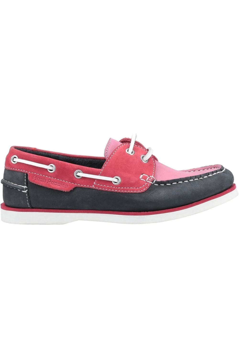 Womens/Ladies Hattie Leather Boat Shoe (Pink/Navy)