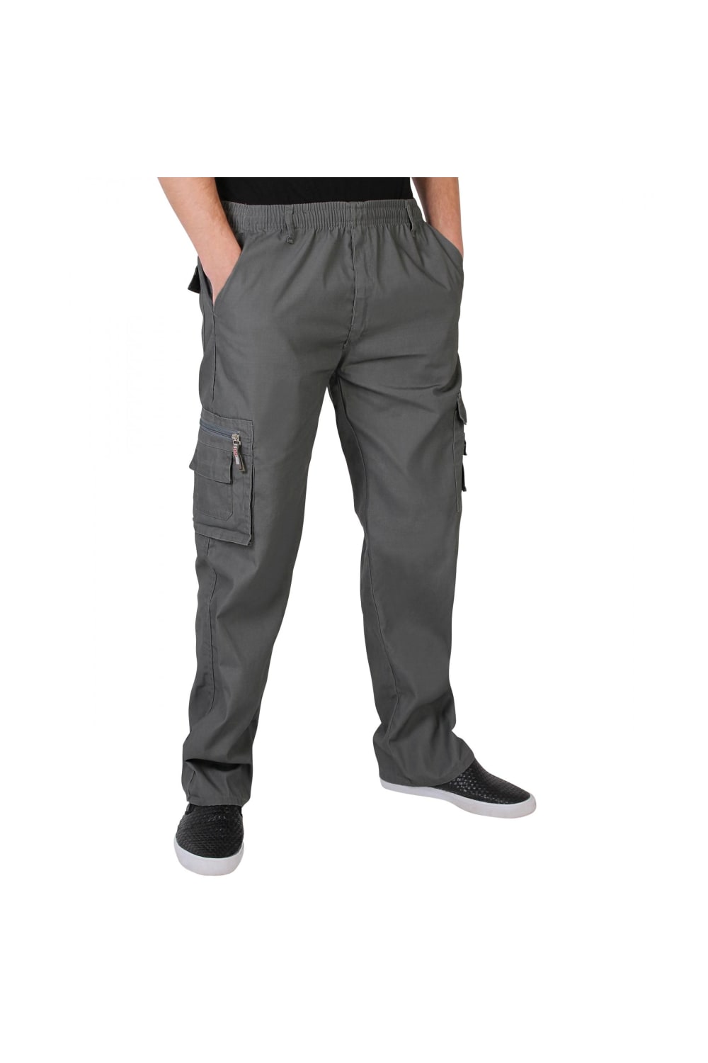 Krisp Mens Army Cargo Pants (Gray)