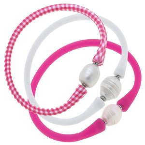 Bali Freshwater Pearl Silicone Bracelet