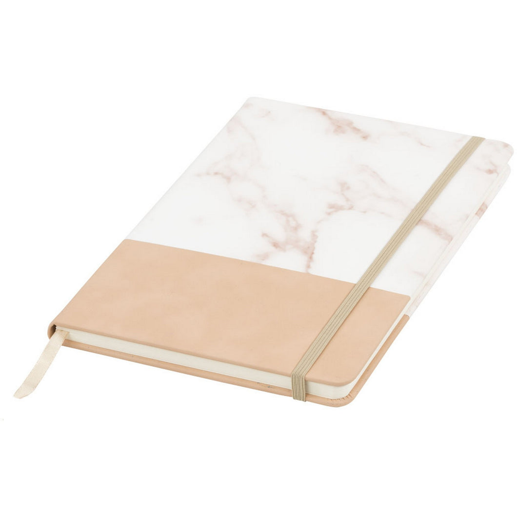 Bullet Two Tone A5 Marble Notebook (Pack of 2) (Brown) (One Size)