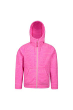 Load image into Gallery viewer, Childrens/Kids Snowdonia Microfleece Full Zip Hoodie - Bright Pink