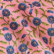 Load image into Gallery viewer, Barbara Square Neck Dress - Pale Magenta &amp; Indigo Floral