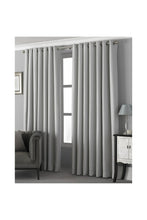 Load image into Gallery viewer, Riva Home Pendleton Ringtop Eyelet Curtains (Silver) (46 x 54in)