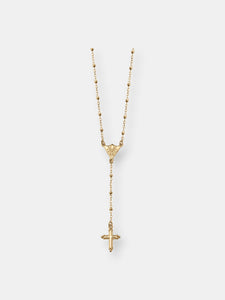 Rosary Fleur de Lis Shield Necklace