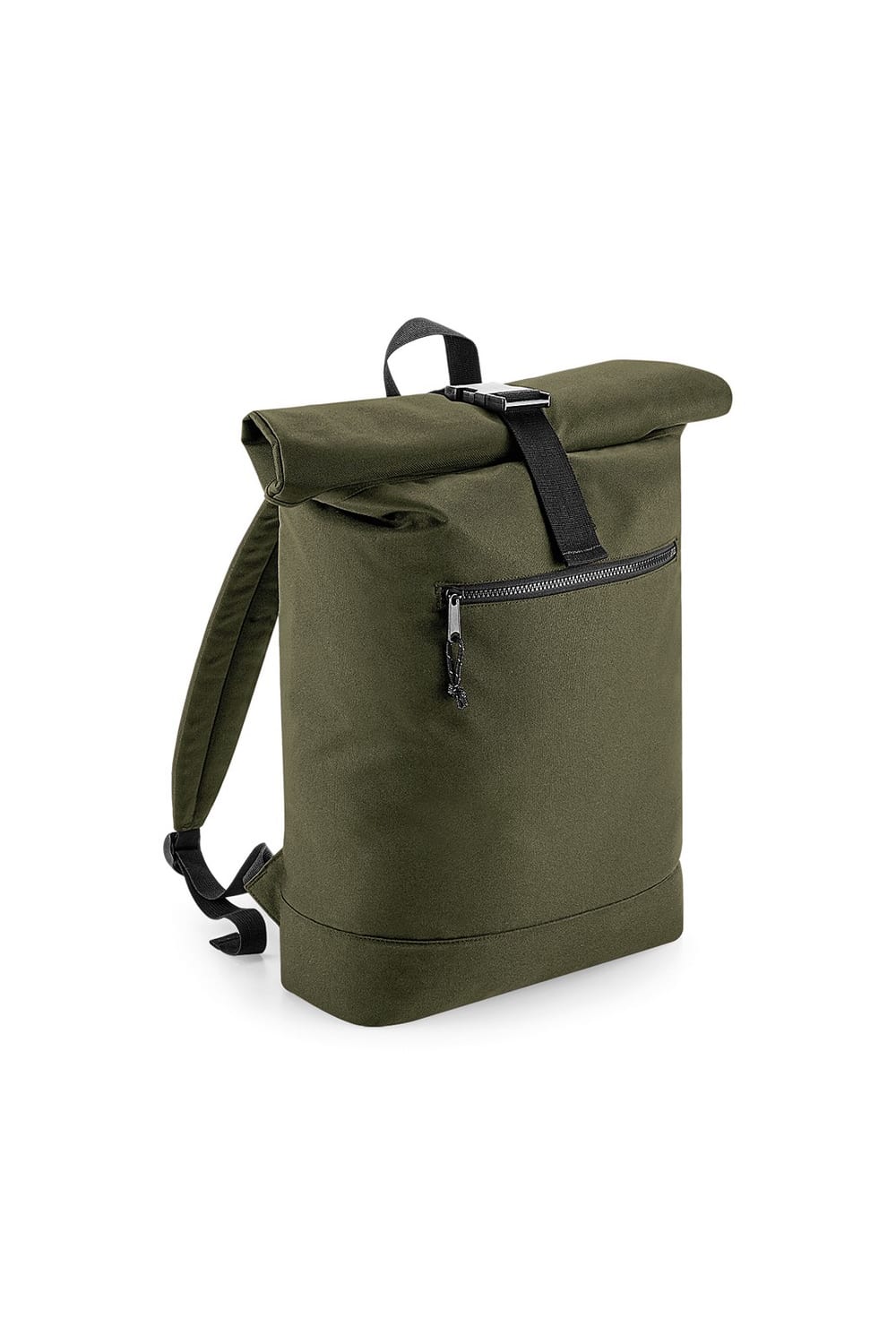 BagBase Unisex Recycled Roll-Top Backpack (Military Green) (One Size)