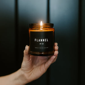 Flannel Soy Candle 9 oz - Amber Jar