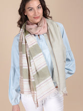 Load image into Gallery viewer, Color Block Striped Scarf
