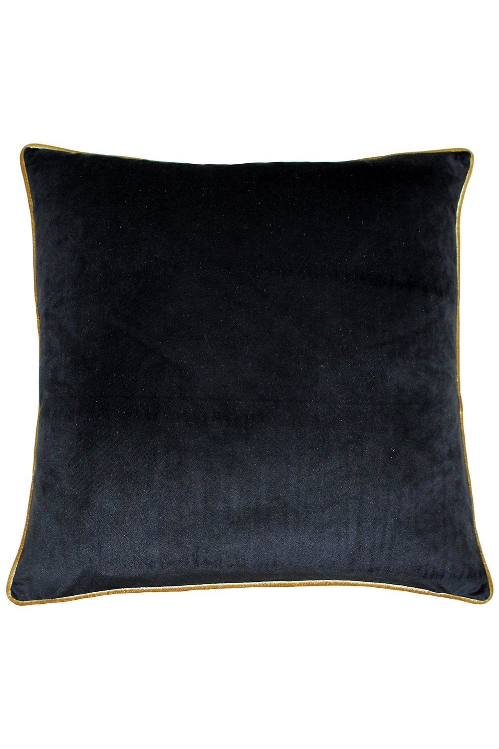 Paoletti Meridian Cushion Cover (Black/Gold) (21.6 x 21.6inch)