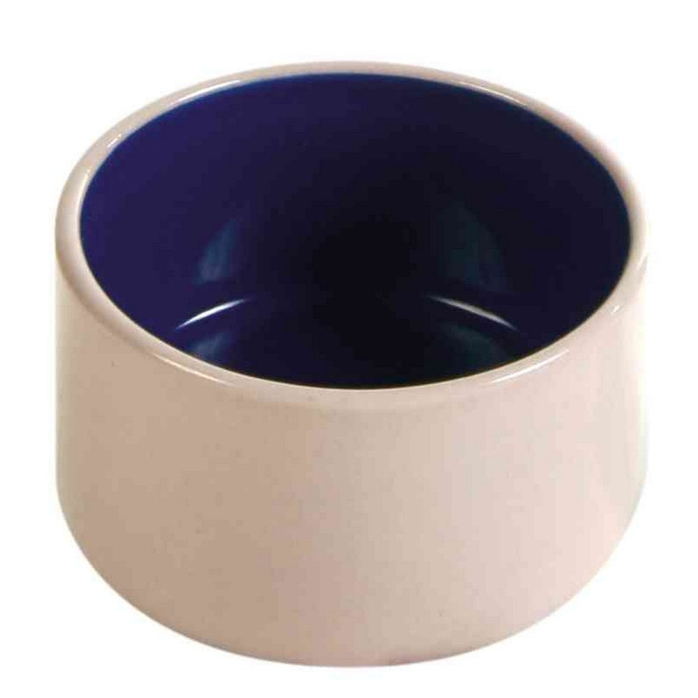 Trixie Ceramic Small Pet Bowl (Cream/Blue) (7cm x 7cm)
