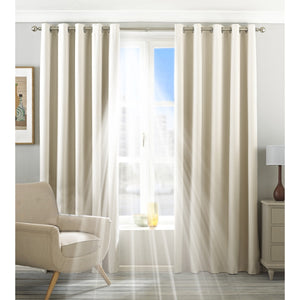 Riva Home Eclipse Blackout Eyelet Curtains (Ivory) (66 x 90in (168 x 229cm))