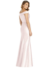 Load image into Gallery viewer, Off-the-Shoulder Cuff Trumpet Gown with Front Slit - D760