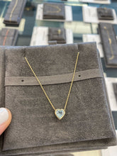 Load image into Gallery viewer, Custom Solitaire Gemstone Bezel Heart Necklace