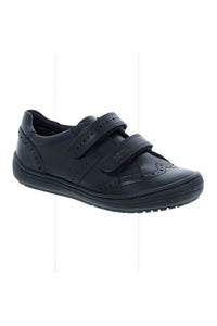 Geox Girls Hadriel Leather School Shoes (Black)
