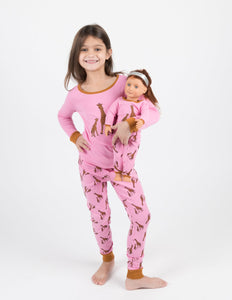 Matching Girl & Doll Zoo Animals Pajamas