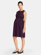 Load image into Gallery viewer, Bennett Dress - Eggplant / Black