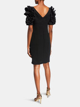 Load image into Gallery viewer, Dramatic Rosette Crepe Dress