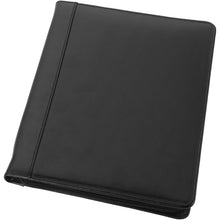 Load image into Gallery viewer, Avenue Harvard A4 Leather Zipper Portfolio (Solid Black) (13.4 x 9.8 x 1 inches)