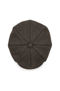 Unisex Adults Heritage Newsboy Cap - Brown Herringbone