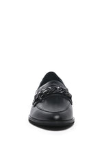 Load image into Gallery viewer, Anna Black Leather Slip-on Loafers