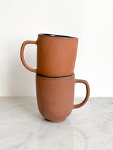 Load image into Gallery viewer, Black Glazed Terra-cotta Mug