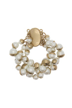Load image into Gallery viewer, Half Moon Pearl Statement Bracelet