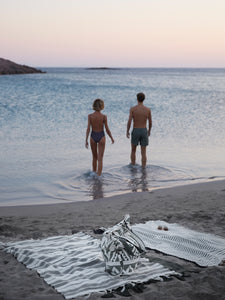 Sea You Soon - Capra Beach Towel Black