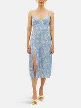 Load image into Gallery viewer, Apéro Dress With Slit - Blue