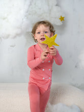 Load image into Gallery viewer, Kid&#39;s Blush Beauty Pink Double-Breasted Pajama Set