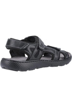 Load image into Gallery viewer, Mens Carter Leather Strap Sandal - Black