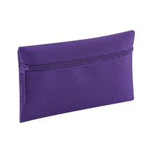 Load image into Gallery viewer, Quadra Classic Zip Up Pencil Case (Pack of 2) (Purple) (One Size)